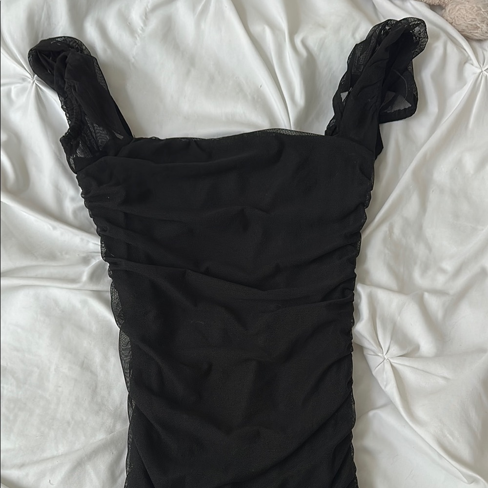 Princess Polly Black Mesh Dress